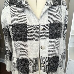 CJ Banks Monochrome Textured Jacket